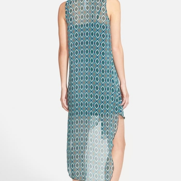 Lined Ellipse' Print Sleeveless Asymmetrical Shift - Picture 4 of 9